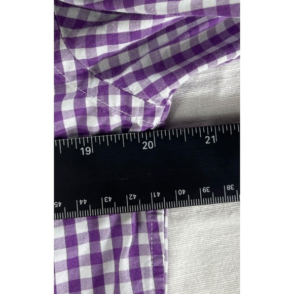 Vineyard Vines Men's Purple Gingham Check Whale Shirt Button Down Size S - Picture 7 of 8